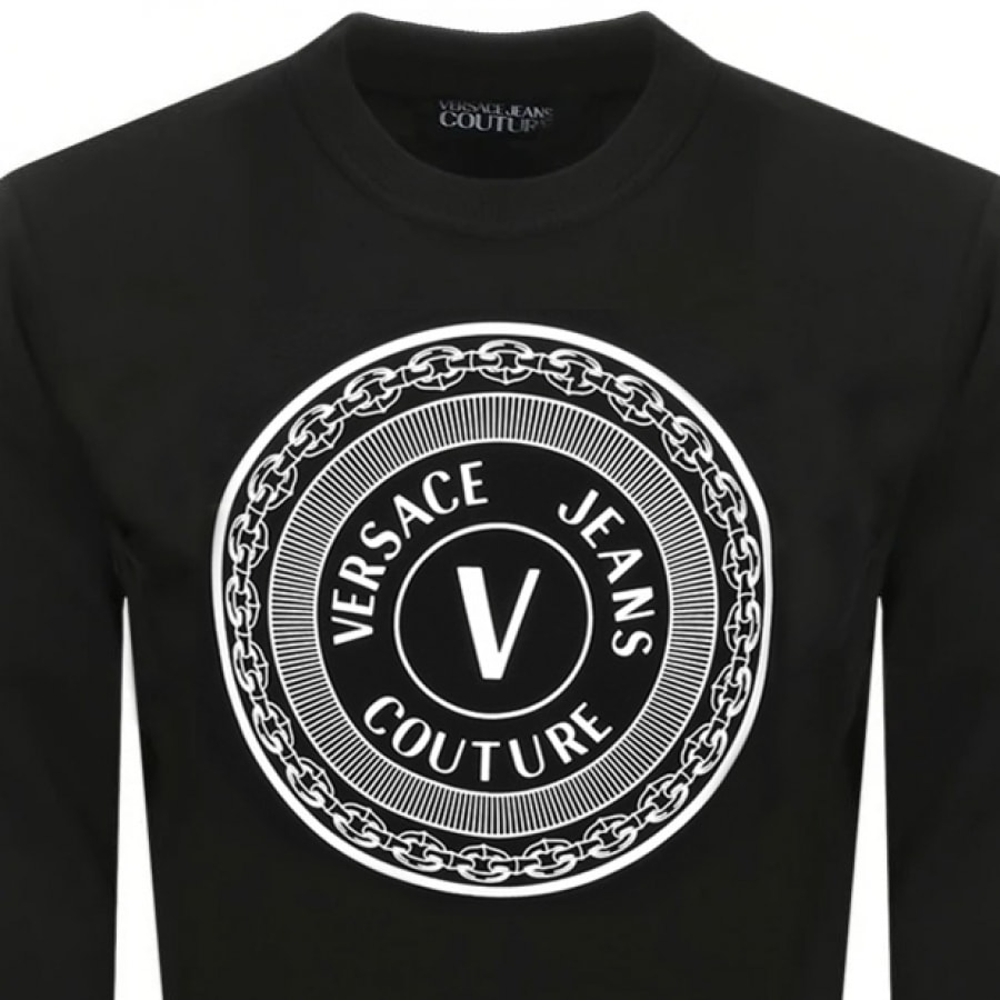 Alternative Image for ProductVersace Jeans Couture Logo Sweatshirt Black2